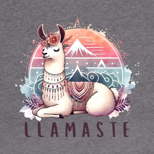 Llamaste llama namaste by Batshirt